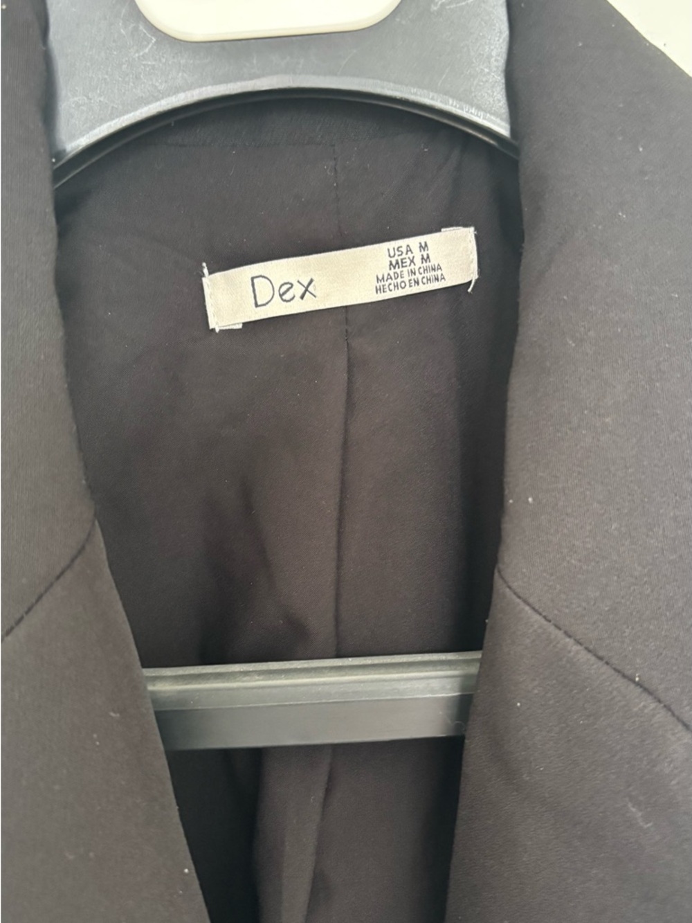 Dex Black Sleeveless Blazer Vest with Notch Lapel - Picture 2 of 3